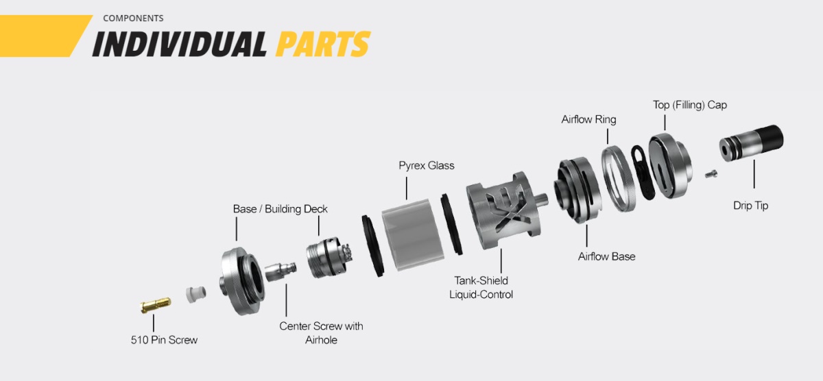 Exvape Expromizer V5 RTA Individual Parts