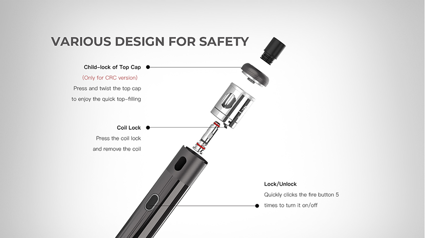 Uwell Whirl S Kit Safety Design