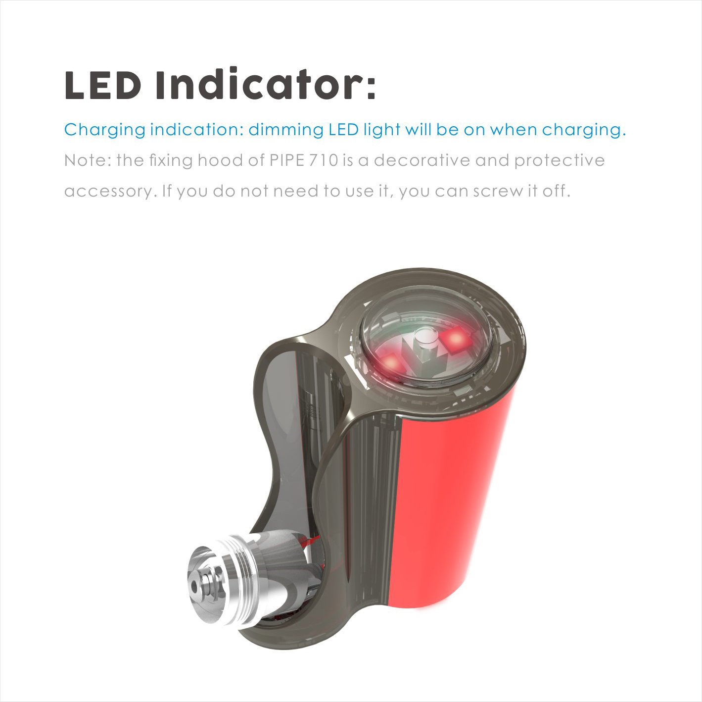 vapmod pipe 710 vaporizer led indicator