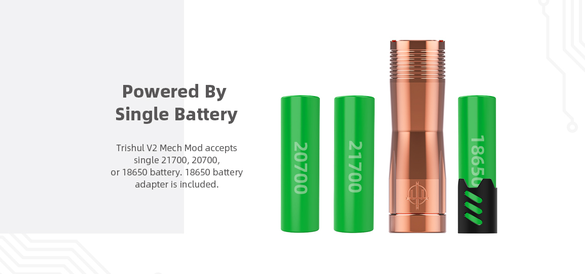 Trishul V2 Semi-Mech Mod Compatible Battery