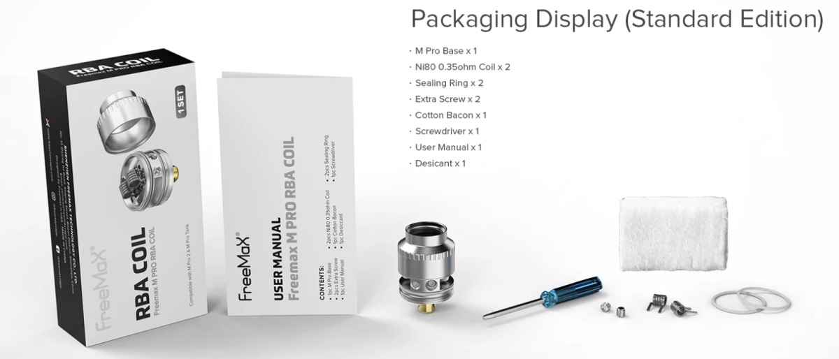 Freemax M Pro RBA Coil Packaging Display