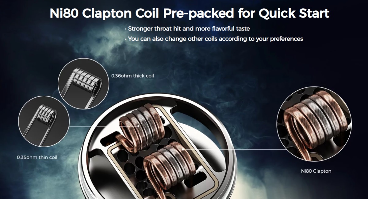 M Pro RBA Coil Ni80 Clapton Coil Pre-packed