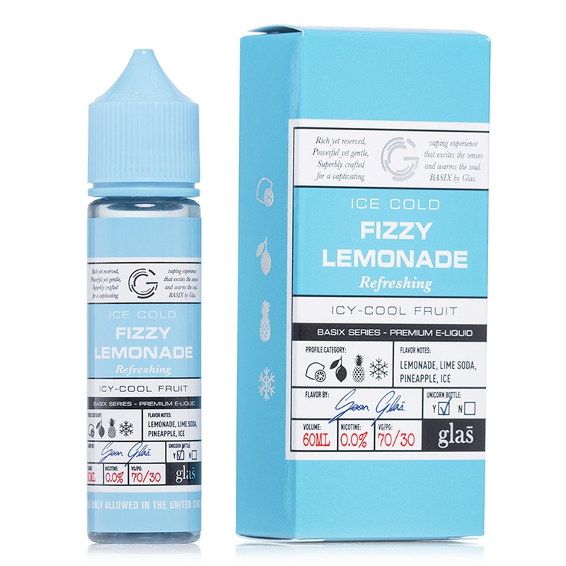 Glas Vapor Fizzy Lemonade Basix Series Ejuice 60ml Vapesourcing