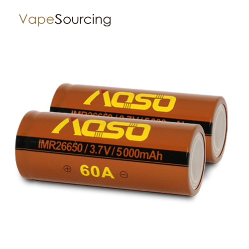 AOSO IMR 26650 5000mAh Flat Top Battery