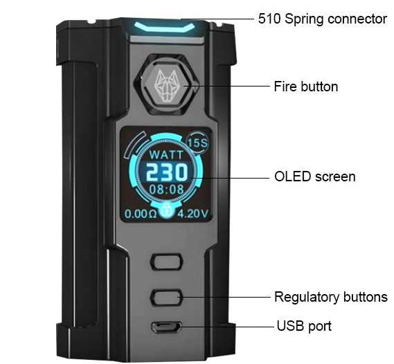 Sigelei Snowwolf Vfeng 230W Box Mod