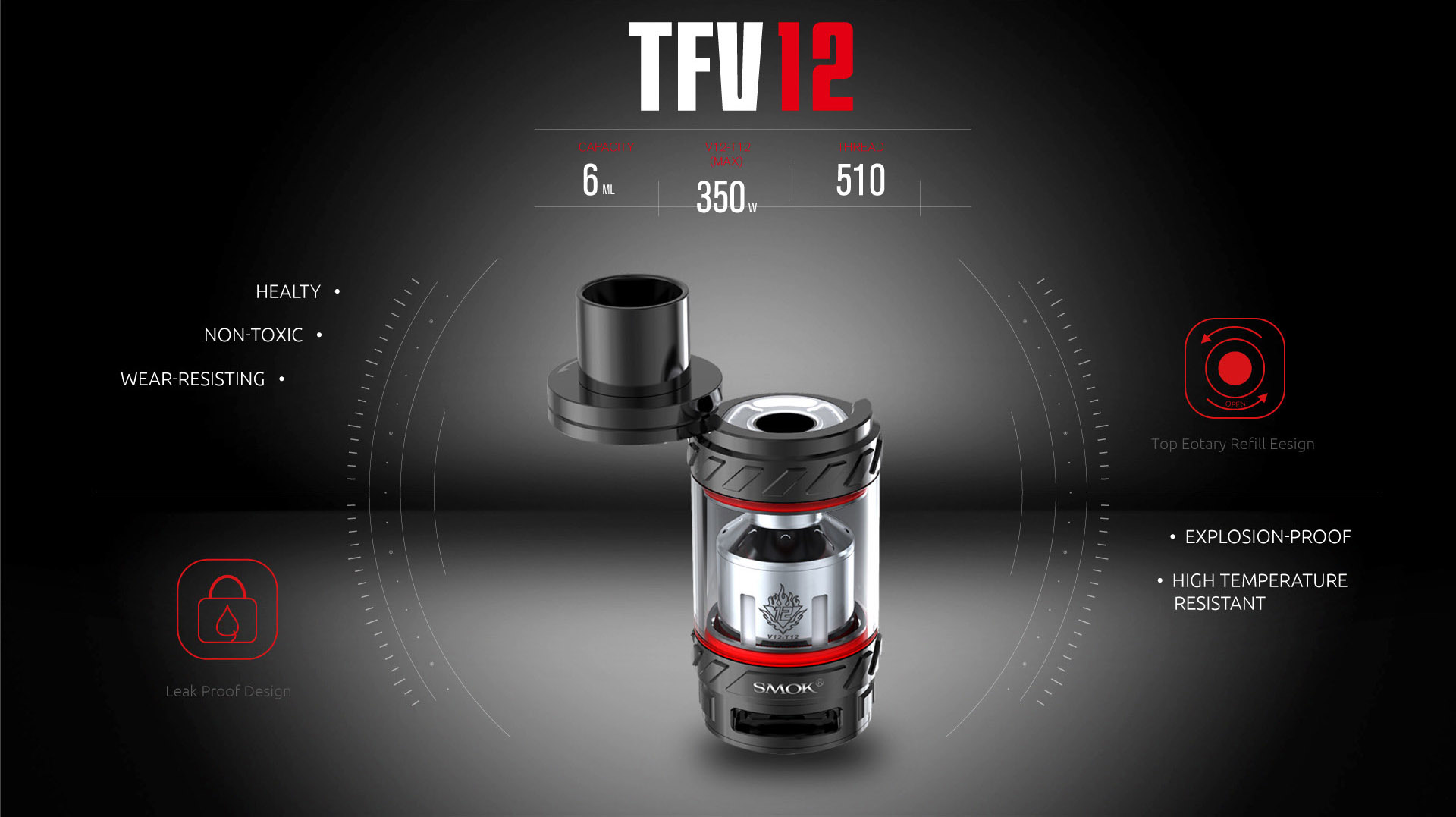  SMOK TFV12 Cloud Beast King Tank in Vapesourcing