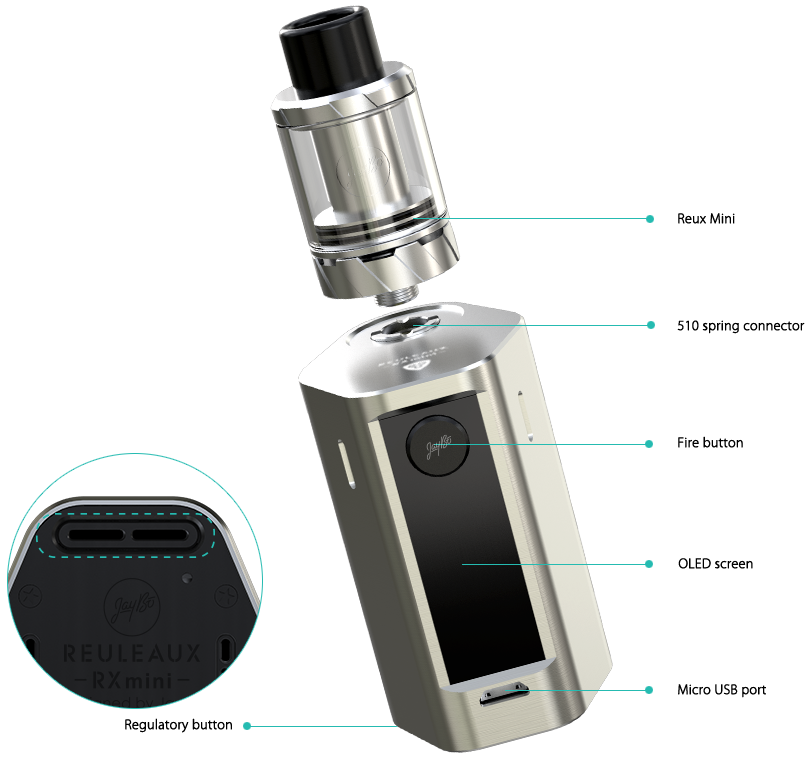 Wismec Reuleaux RXmini Kit in Vapesourcing